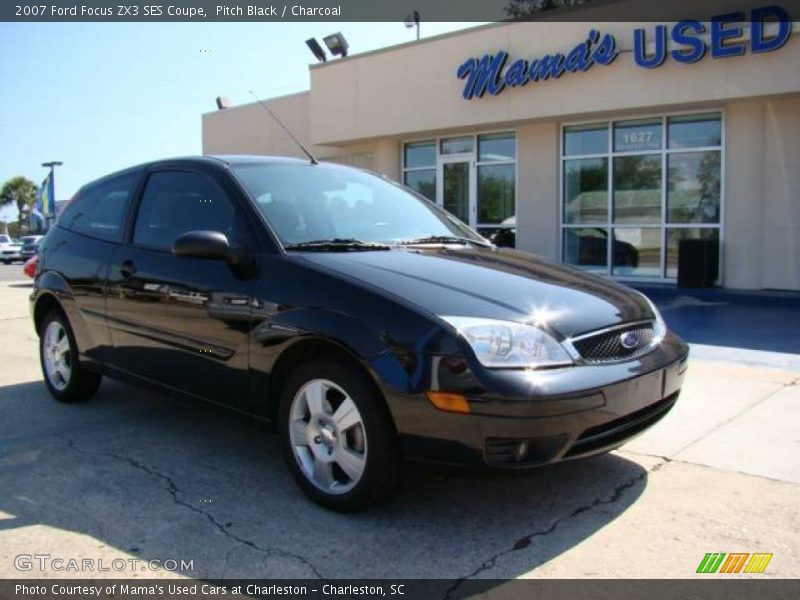 Pitch Black / Charcoal 2007 Ford Focus ZX3 SES Coupe