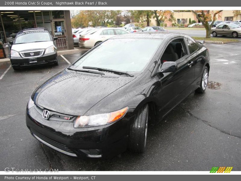 Nighthawk Black Pearl / Black 2008 Honda Civic Si Coupe