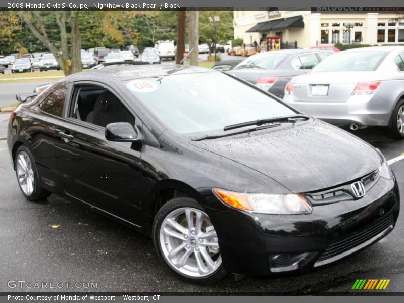 Nighthawk Black Pearl / Black 2008 Honda Civic Si Coupe