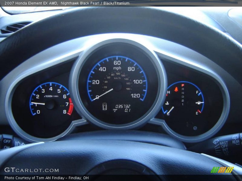 Nighthawk Black Pearl / Black/Titanium 2007 Honda Element EX AWD