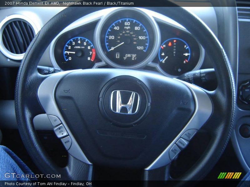 Nighthawk Black Pearl / Black/Titanium 2007 Honda Element EX AWD