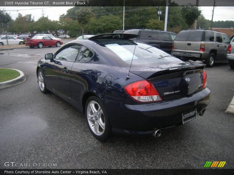 Moonlit Blue / Black 2005 Hyundai Tiburon GT
