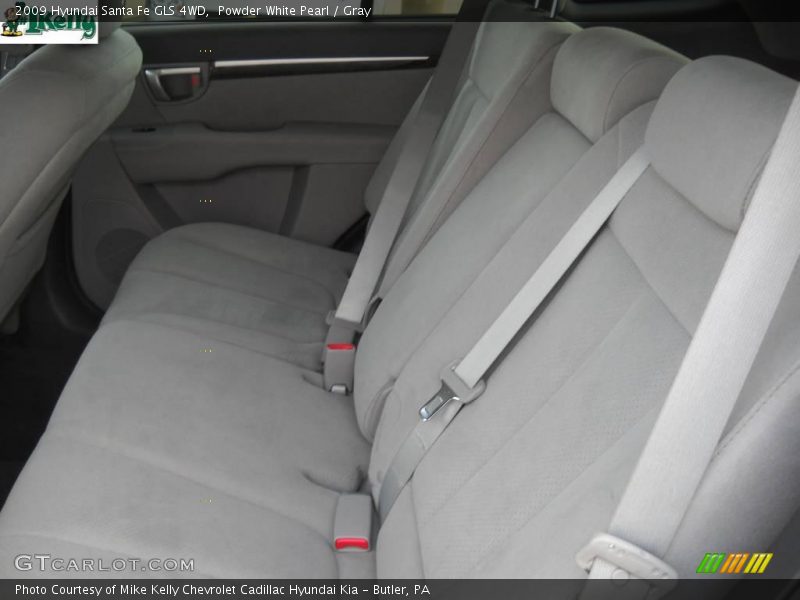 Powder White Pearl / Gray 2009 Hyundai Santa Fe GLS 4WD
