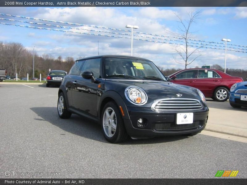 Astro Black Metallic / Checkered Carbon Black/Black 2008 Mini Cooper Hardtop