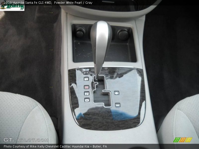 Powder White Pearl / Gray 2009 Hyundai Santa Fe GLS 4WD