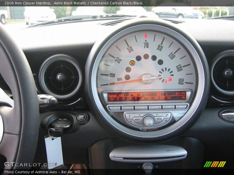 Astro Black Metallic / Checkered Carbon Black/Black 2008 Mini Cooper Hardtop