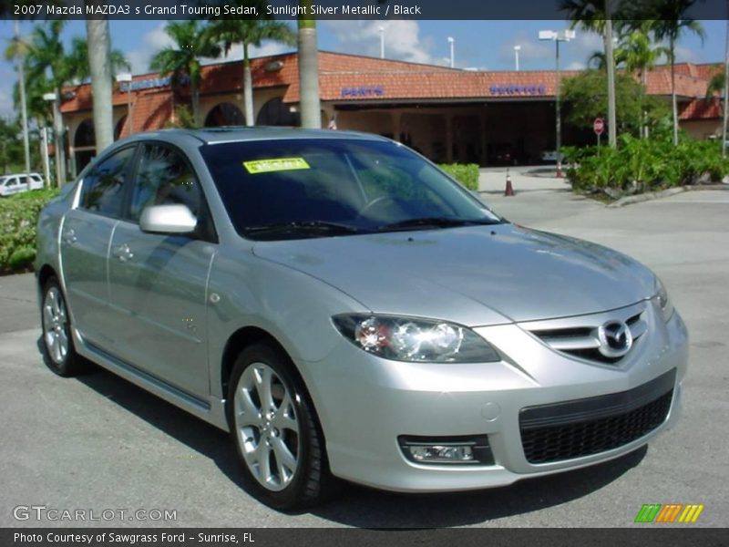 Sunlight Silver Metallic / Black 2007 Mazda MAZDA3 s Grand Touring Sedan