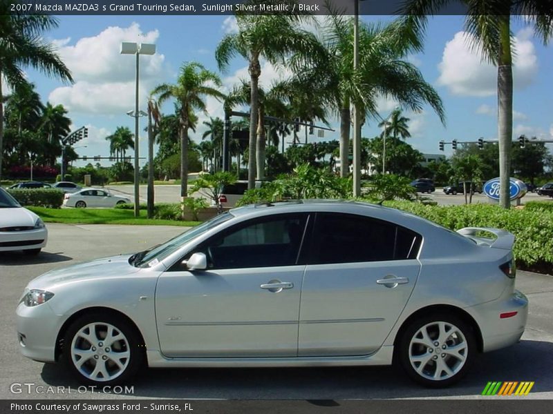 Sunlight Silver Metallic / Black 2007 Mazda MAZDA3 s Grand Touring Sedan