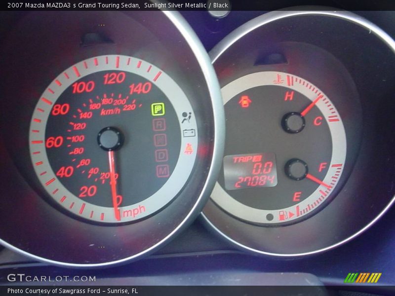 Sunlight Silver Metallic / Black 2007 Mazda MAZDA3 s Grand Touring Sedan
