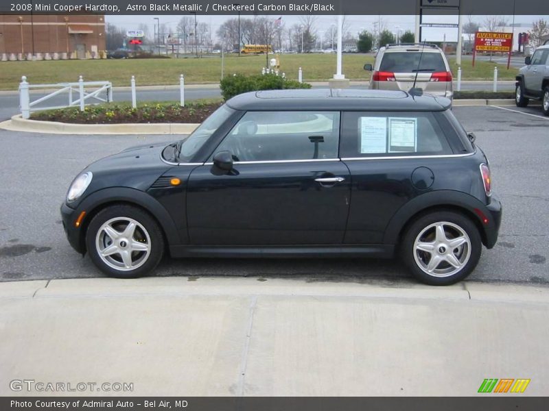 Astro Black Metallic / Checkered Carbon Black/Black 2008 Mini Cooper Hardtop