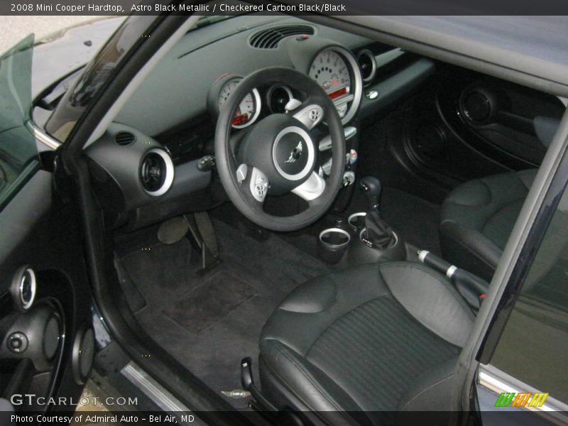 Astro Black Metallic / Checkered Carbon Black/Black 2008 Mini Cooper Hardtop