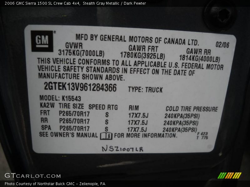 Stealth Gray Metallic / Dark Pewter 2006 GMC Sierra 1500 SL Crew Cab 4x4