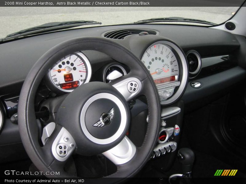 Astro Black Metallic / Checkered Carbon Black/Black 2008 Mini Cooper Hardtop