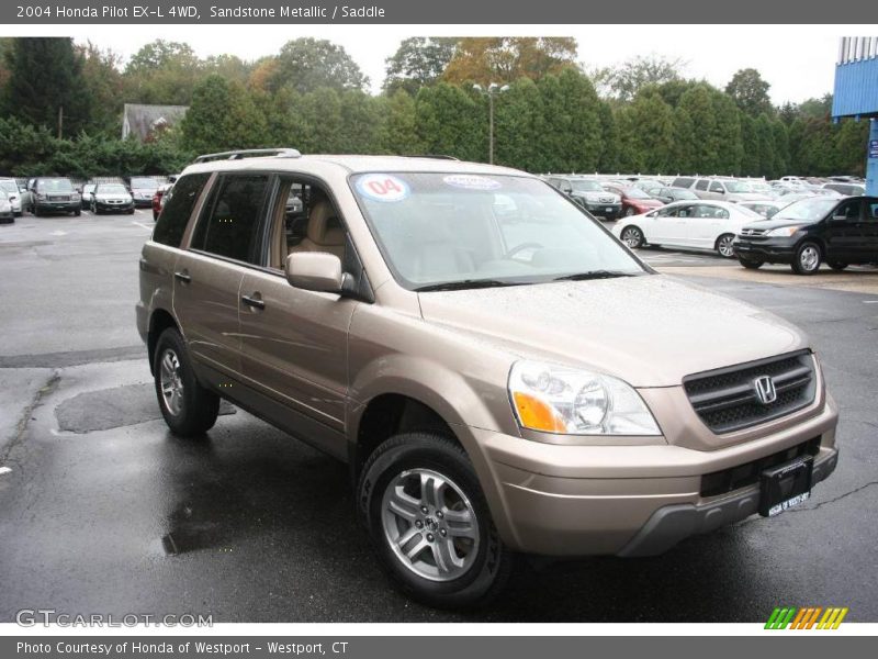 Sandstone Metallic / Saddle 2004 Honda Pilot EX-L 4WD