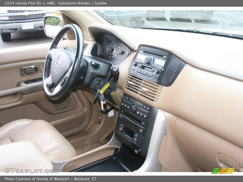 Sandstone Metallic / Saddle 2004 Honda Pilot EX-L 4WD
