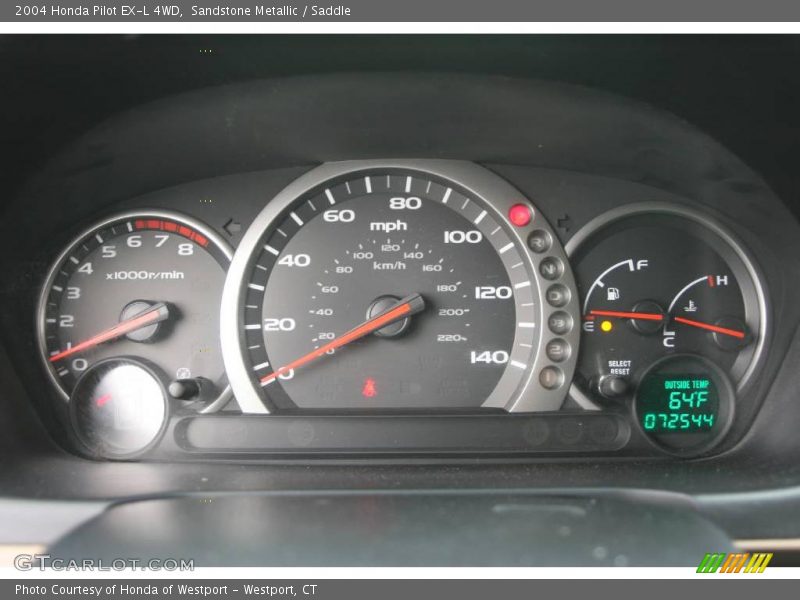 Sandstone Metallic / Saddle 2004 Honda Pilot EX-L 4WD