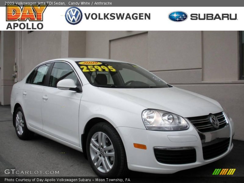 Candy White / Anthracite 2009 Volkswagen Jetta TDI Sedan