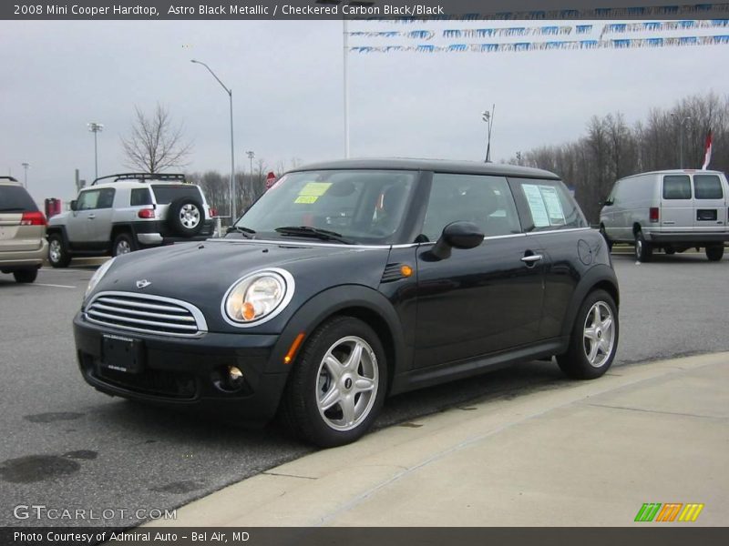 Astro Black Metallic / Checkered Carbon Black/Black 2008 Mini Cooper Hardtop
