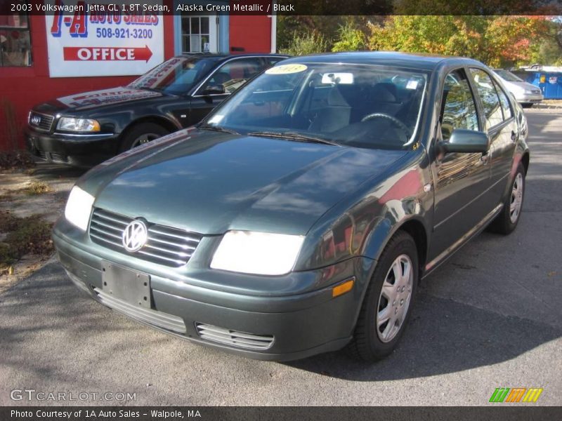 Alaska Green Metallic / Black 2003 Volkswagen Jetta GL 1.8T Sedan