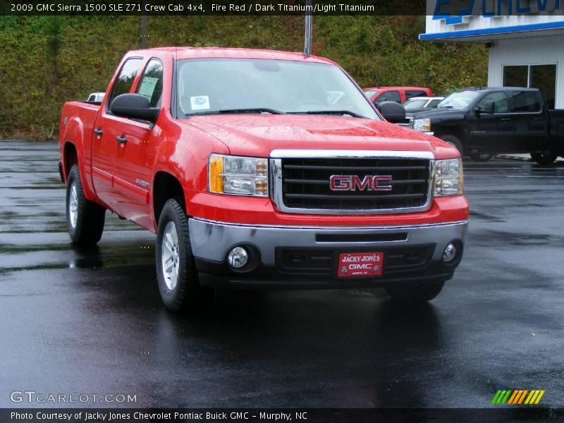 Fire Red / Dark Titanium/Light Titanium 2009 GMC Sierra 1500 SLE Z71 Crew Cab 4x4