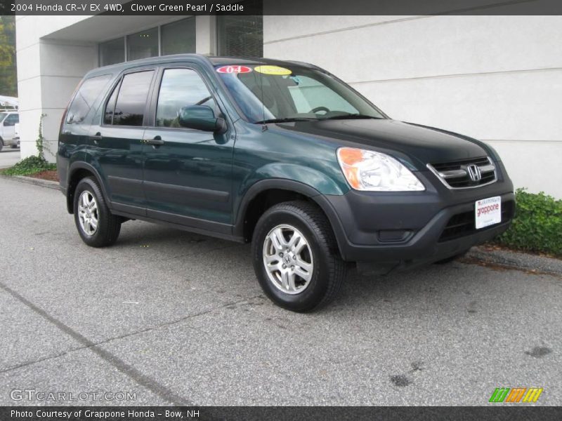 Clover Green Pearl / Saddle 2004 Honda CR-V EX 4WD