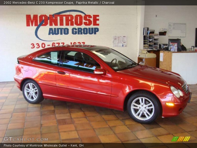 Paprika Metallic / Charcoal 2002 Mercedes-Benz C 230 Kompressor Coupe