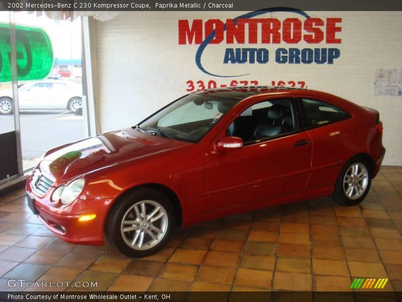 Paprika Metallic / Charcoal 2002 Mercedes-Benz C 230 Kompressor Coupe