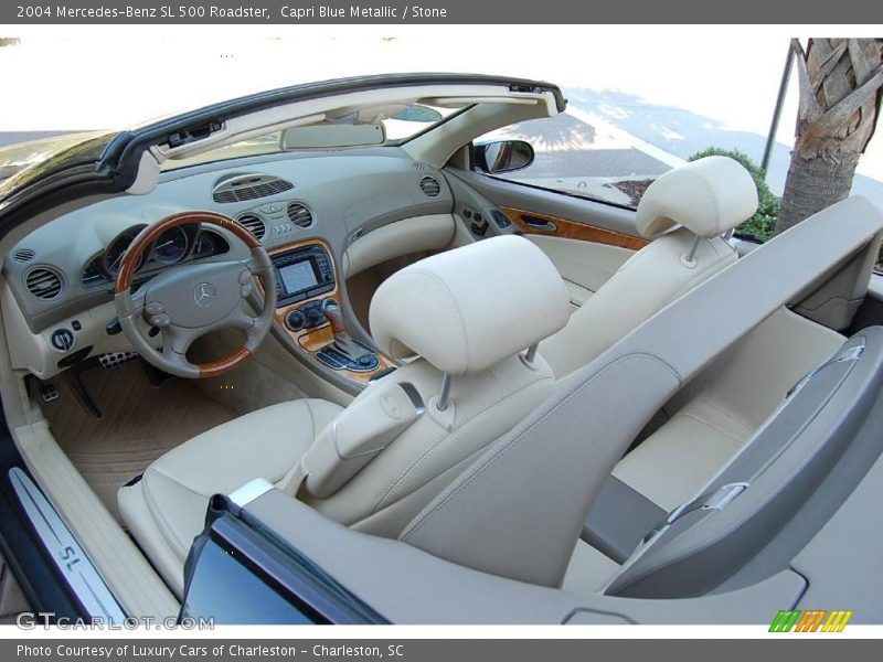 Capri Blue Metallic / Stone 2004 Mercedes-Benz SL 500 Roadster