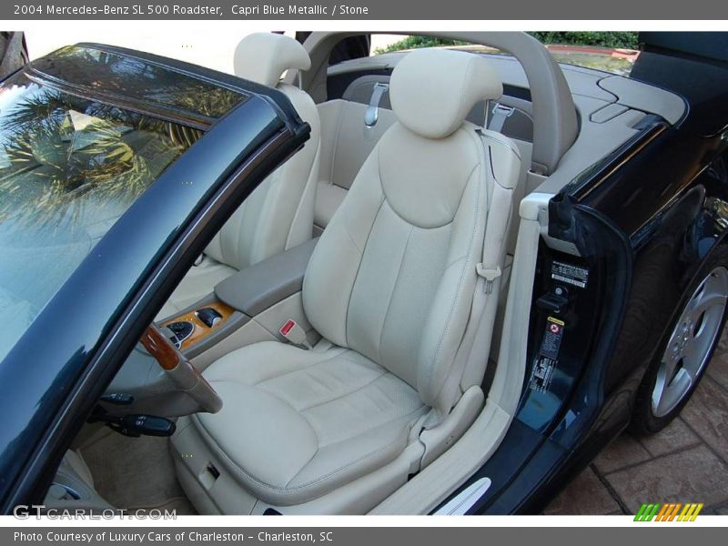 Capri Blue Metallic / Stone 2004 Mercedes-Benz SL 500 Roadster