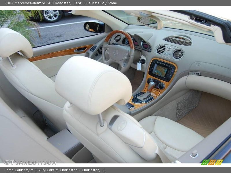 Capri Blue Metallic / Stone 2004 Mercedes-Benz SL 500 Roadster