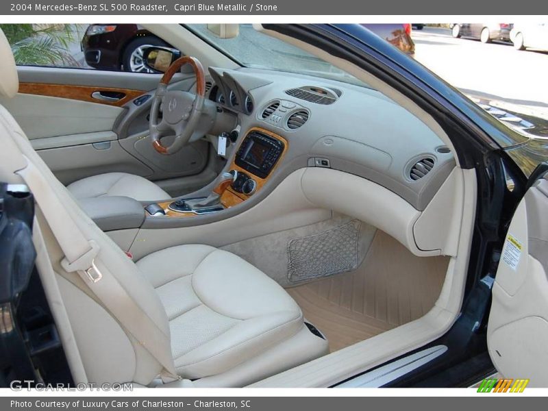 Capri Blue Metallic / Stone 2004 Mercedes-Benz SL 500 Roadster