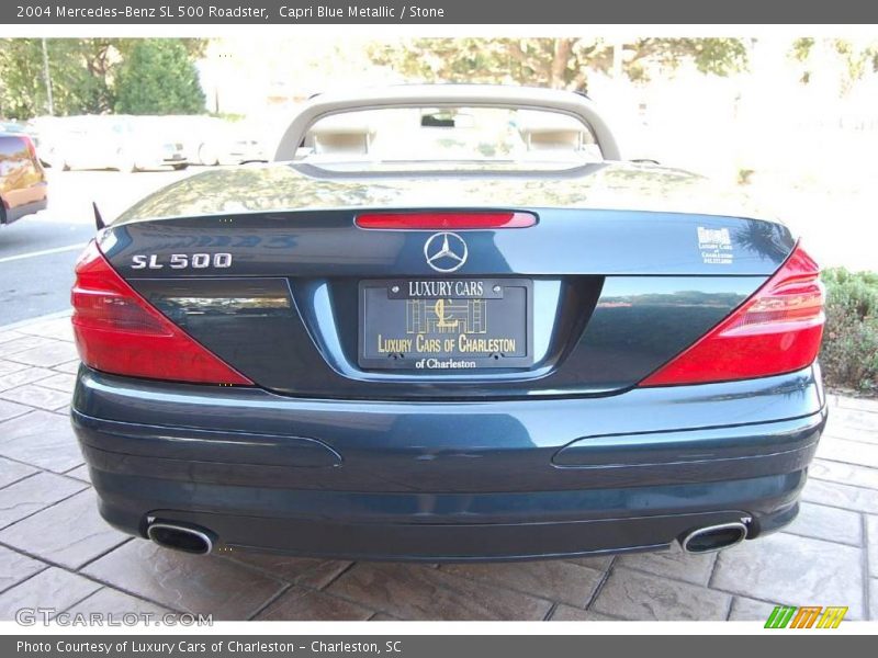 Capri Blue Metallic / Stone 2004 Mercedes-Benz SL 500 Roadster