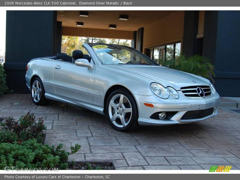 Diamond Silver Metallic / Black 2006 Mercedes-Benz CLK 500 Cabriolet