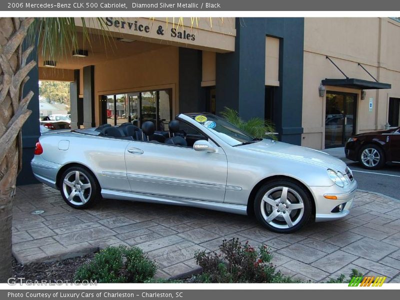 Diamond Silver Metallic / Black 2006 Mercedes-Benz CLK 500 Cabriolet