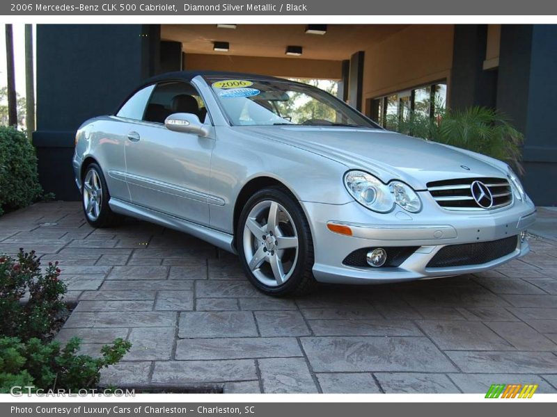 Diamond Silver Metallic / Black 2006 Mercedes-Benz CLK 500 Cabriolet