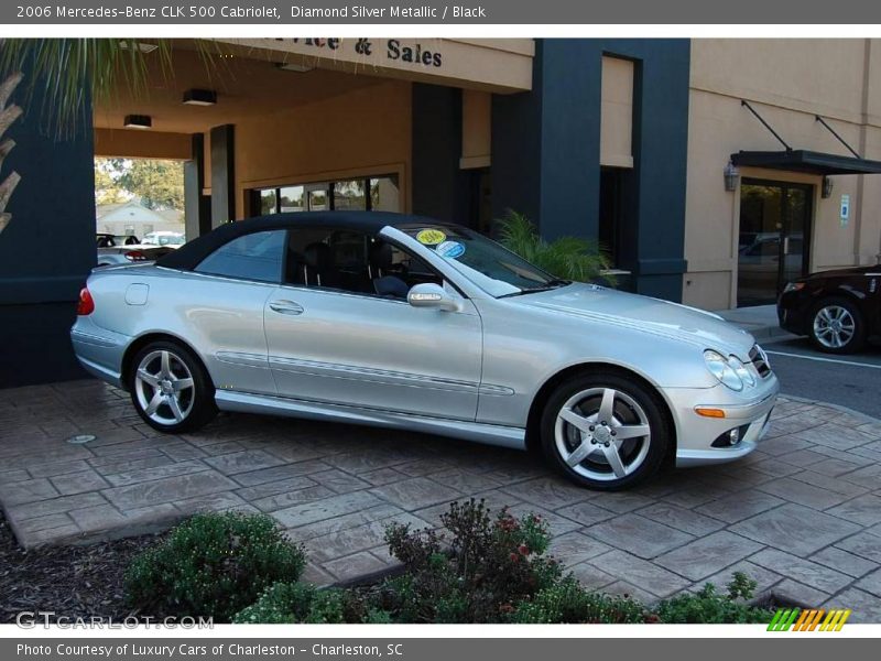 Diamond Silver Metallic / Black 2006 Mercedes-Benz CLK 500 Cabriolet