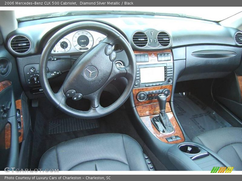 Diamond Silver Metallic / Black 2006 Mercedes-Benz CLK 500 Cabriolet