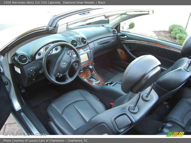 Diamond Silver Metallic / Black 2006 Mercedes-Benz CLK 500 Cabriolet