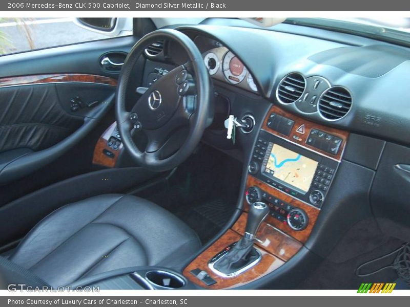 Diamond Silver Metallic / Black 2006 Mercedes-Benz CLK 500 Cabriolet