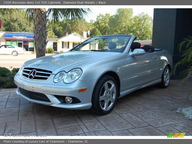 Diamond Silver Metallic / Black 2006 Mercedes-Benz CLK 500 Cabriolet