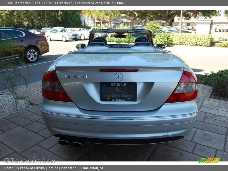 Diamond Silver Metallic / Black 2006 Mercedes-Benz CLK 500 Cabriolet