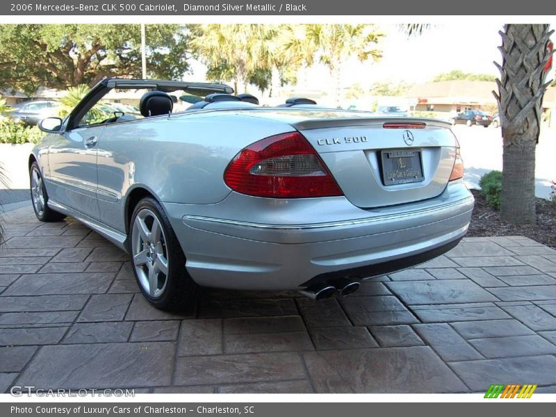 Diamond Silver Metallic / Black 2006 Mercedes-Benz CLK 500 Cabriolet