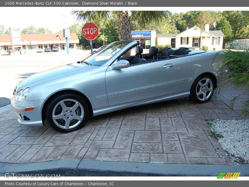 Diamond Silver Metallic / Black 2006 Mercedes-Benz CLK 500 Cabriolet