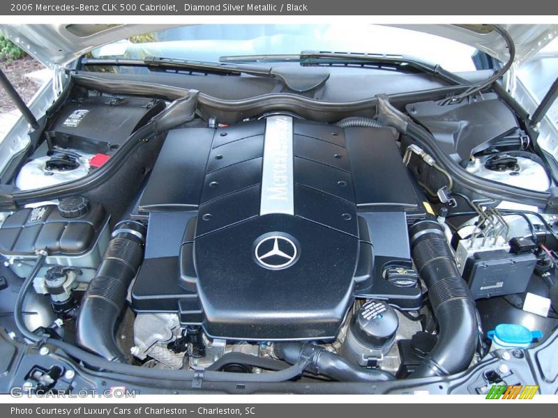 Diamond Silver Metallic / Black 2006 Mercedes-Benz CLK 500 Cabriolet