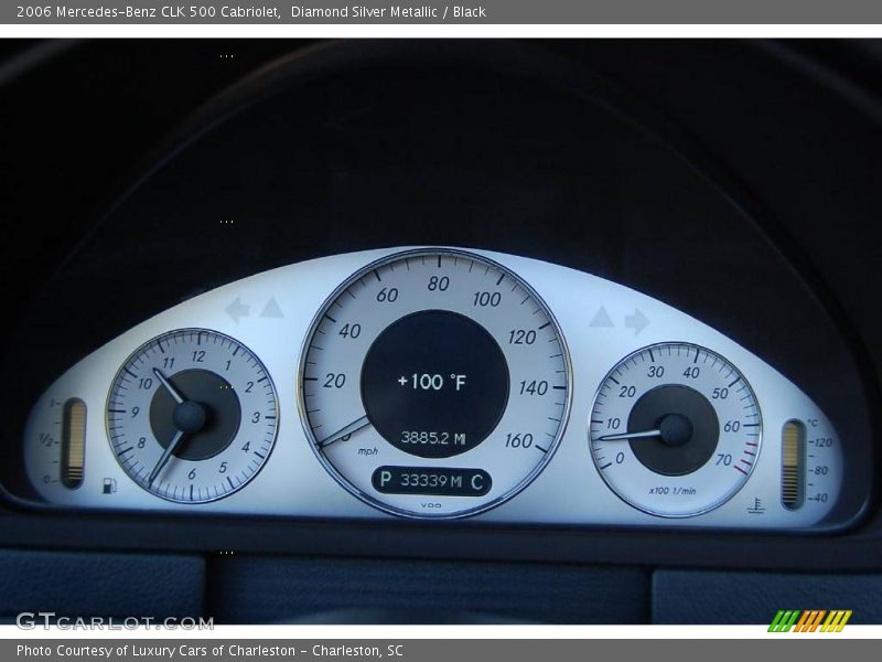 Diamond Silver Metallic / Black 2006 Mercedes-Benz CLK 500 Cabriolet