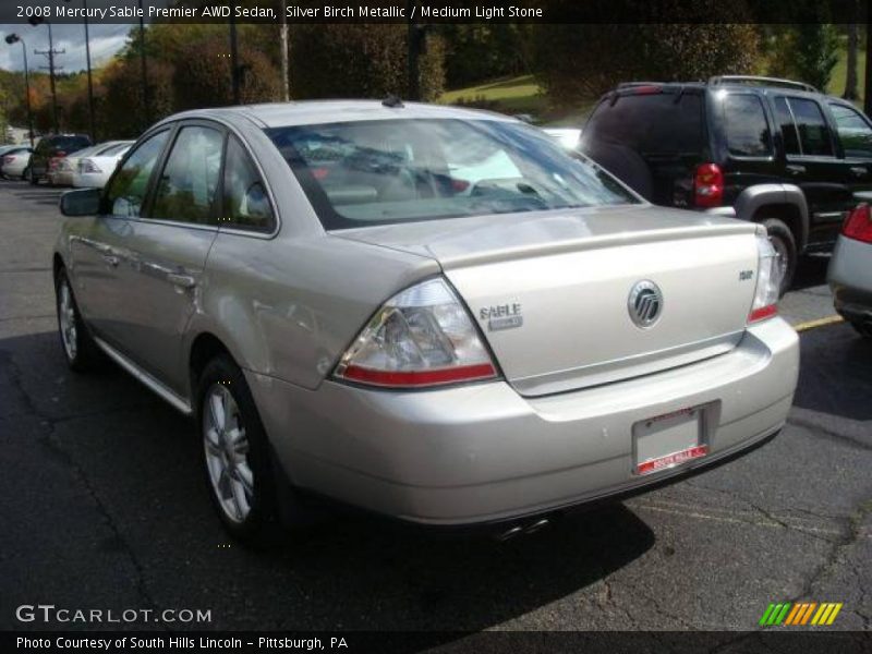 Silver Birch Metallic / Medium Light Stone 2008 Mercury Sable Premier AWD Sedan