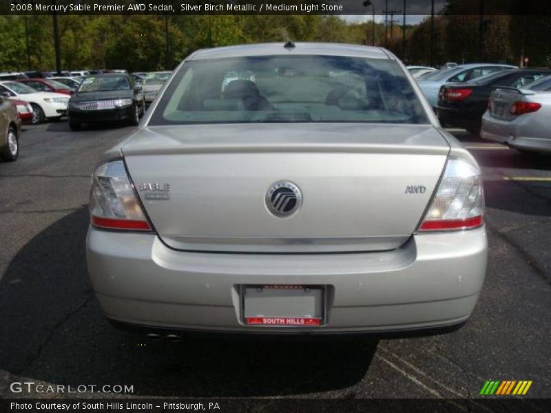 Silver Birch Metallic / Medium Light Stone 2008 Mercury Sable Premier AWD Sedan