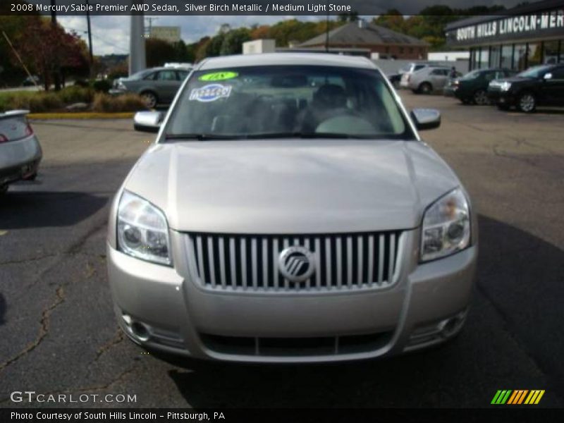 Silver Birch Metallic / Medium Light Stone 2008 Mercury Sable Premier AWD Sedan