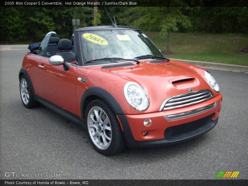 Hot Orange Metallic / Sunrise/Dark Blue 2005 Mini Cooper S Convertible