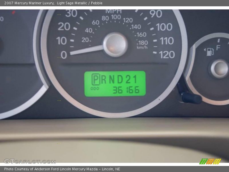 Light Sage Metallic / Pebble 2007 Mercury Mariner Luxury